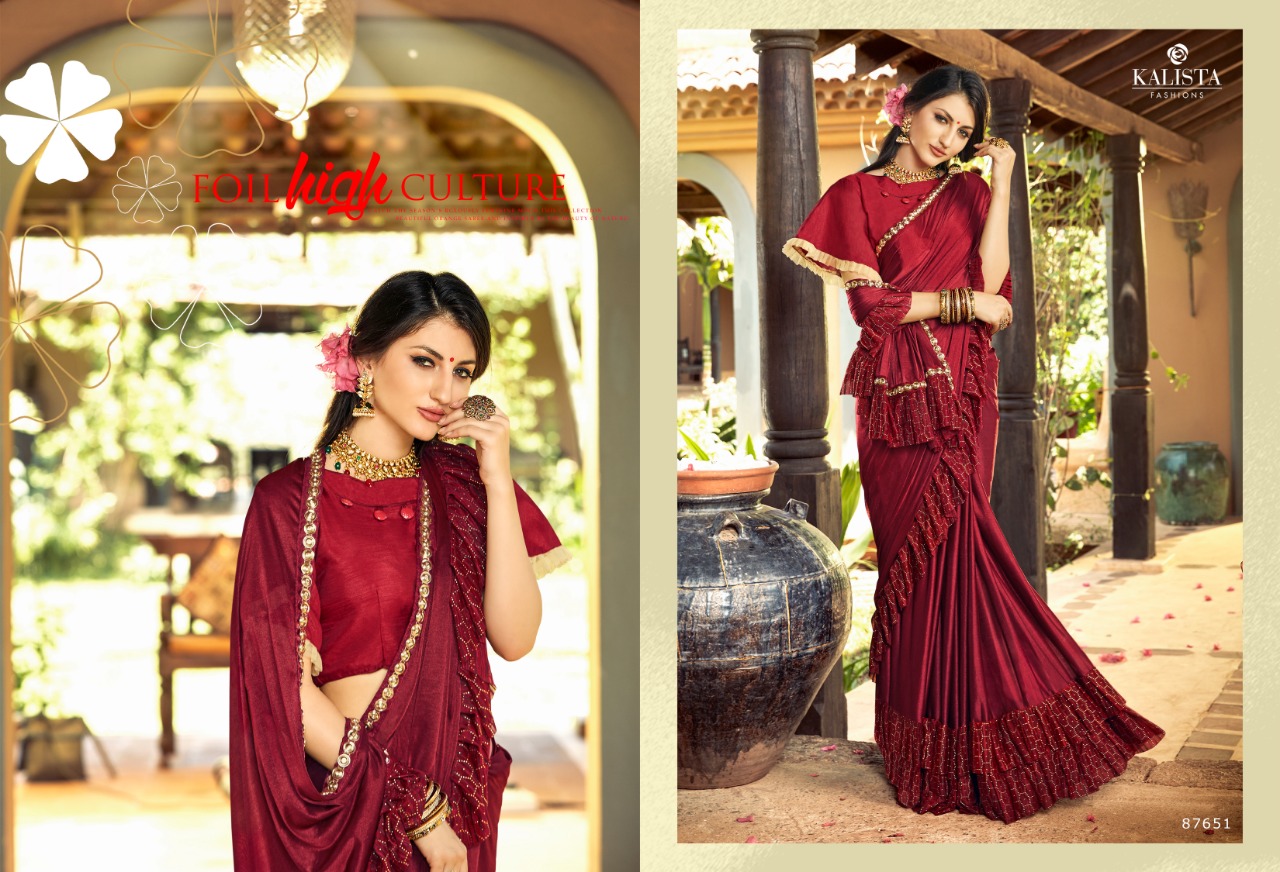 Senorita By Kalista Fashion 57651 To 57656 Series Indian Beautiful Traditional Wear Collection Colorful Stylish Party Wear & Occasional Wear Chinese Embroidered Sarees At Wholesale Price