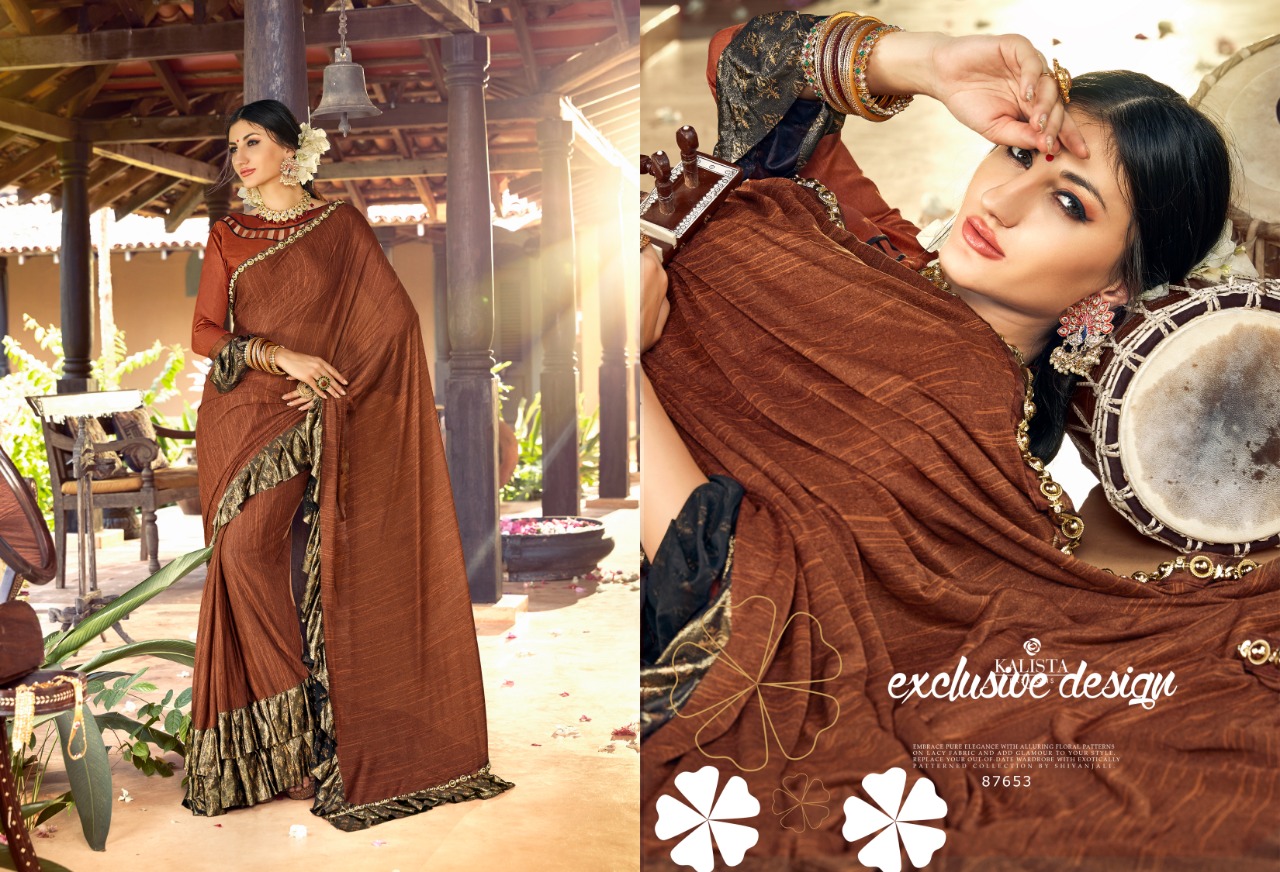 Senorita By Kalista Fashion 57651 To 57656 Series Indian Beautiful Traditional Wear Collection Colorful Stylish Party Wear & Occasional Wear Chinese Embroidered Sarees At Wholesale Price