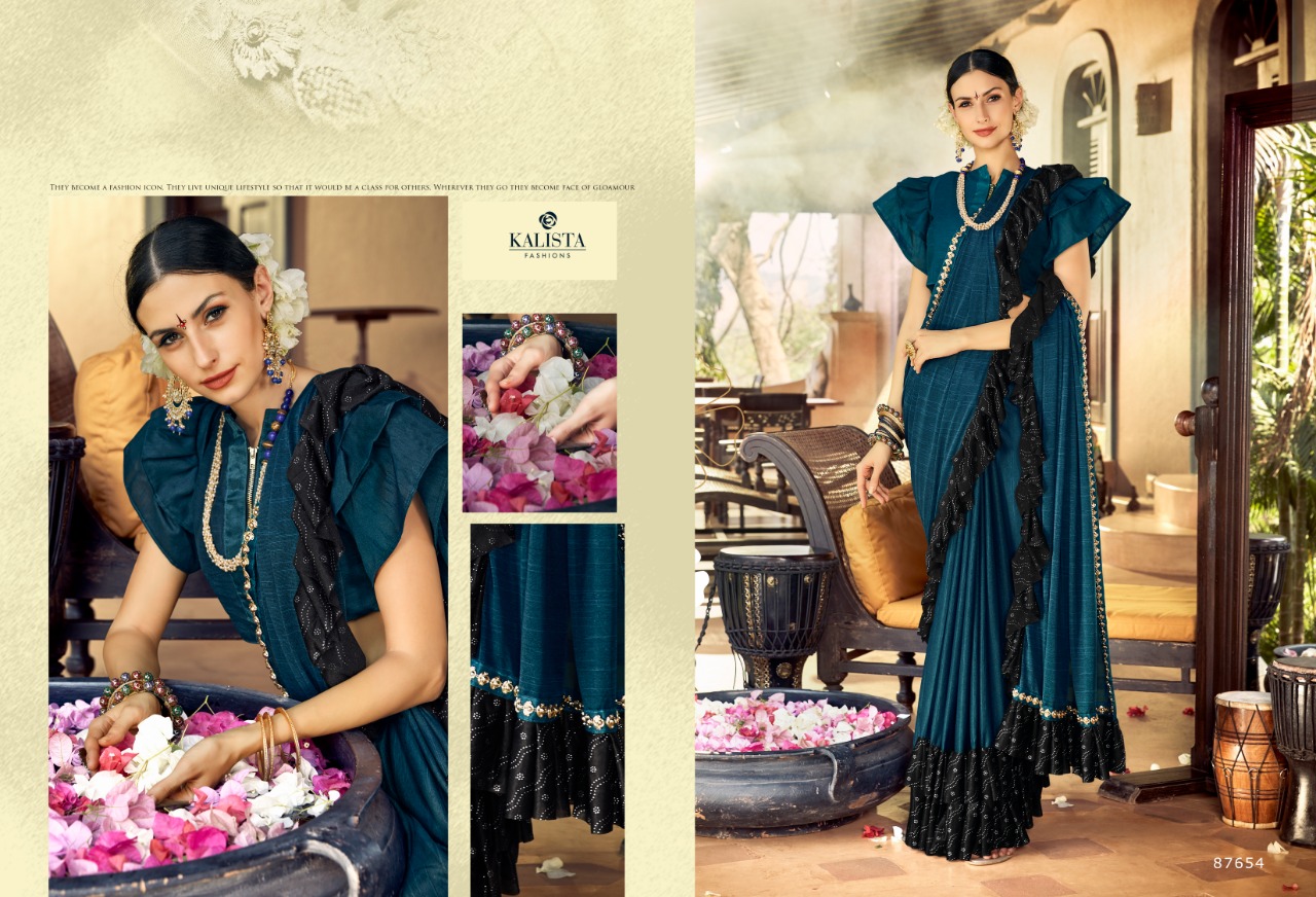 Senorita By Kalista Fashion 57651 To 57656 Series Indian Beautiful Traditional Wear Collection Colorful Stylish Party Wear & Occasional Wear Chinese Embroidered Sarees At Wholesale Price