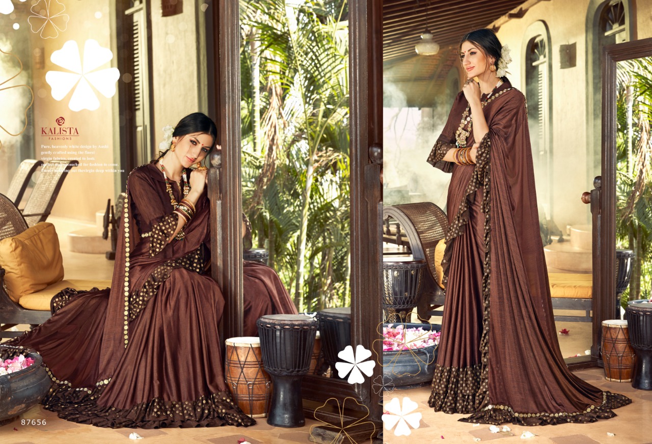 Senorita By Kalista Fashion 57651 To 57656 Series Indian Beautiful Traditional Wear Collection Colorful Stylish Party Wear & Occasional Wear Chinese Embroidered Sarees At Wholesale Price