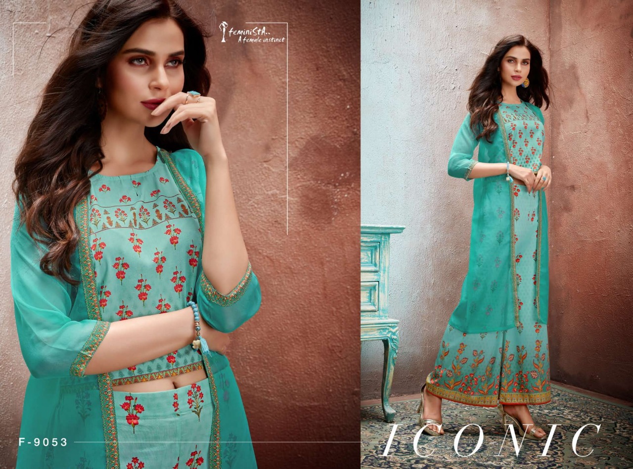 Senses By Feminista 9051 To 9058 Series Beautiful Colorful Stylish Fancy Casual Wear & Ethnic Wear & Ready To Wear Muslin Printed Kurtis At Wholesale Price