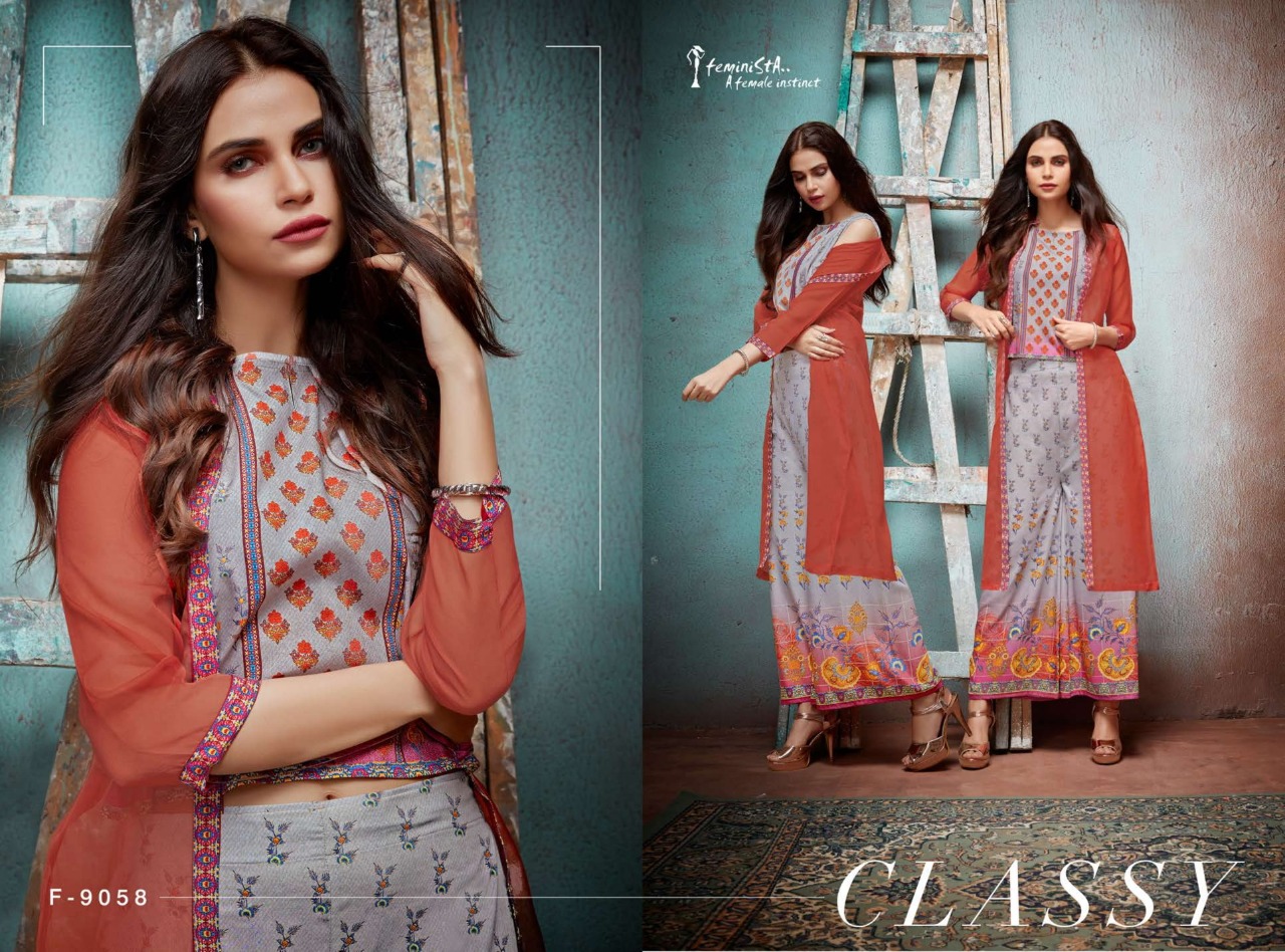 Senses By Feminista 9051 To 9058 Series Beautiful Colorful Stylish Fancy Casual Wear & Ethnic Wear & Ready To Wear Muslin Printed Kurtis At Wholesale Price