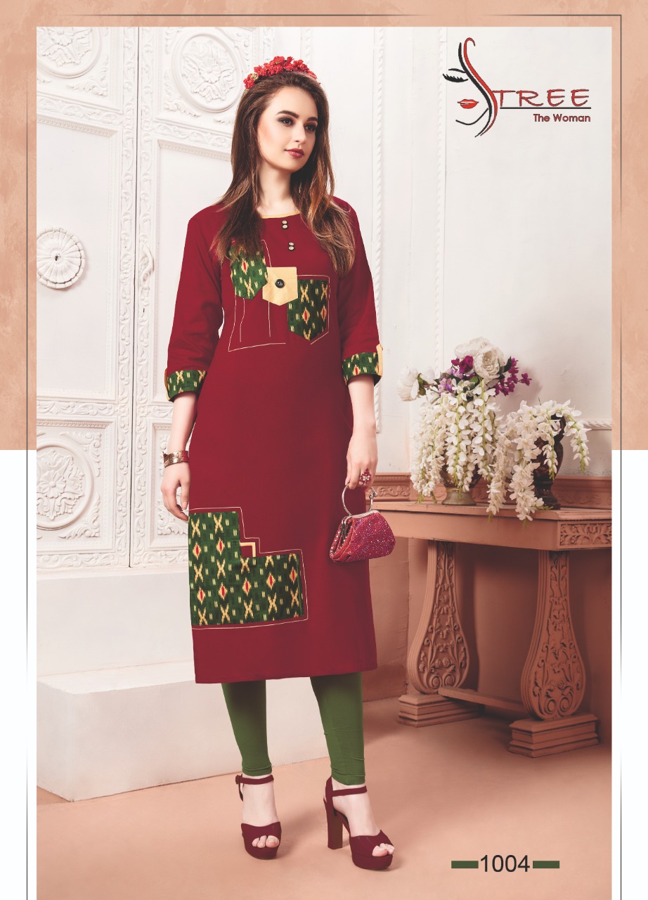 Seona Vol-1 By Stree 1001 To 1006 Series Beautiful Stylish Colorful Fancy Party Wear & Ethnic Wear & Ready To Wear Heavy Cotton Flex Printed Kurtis At Wholesale Price