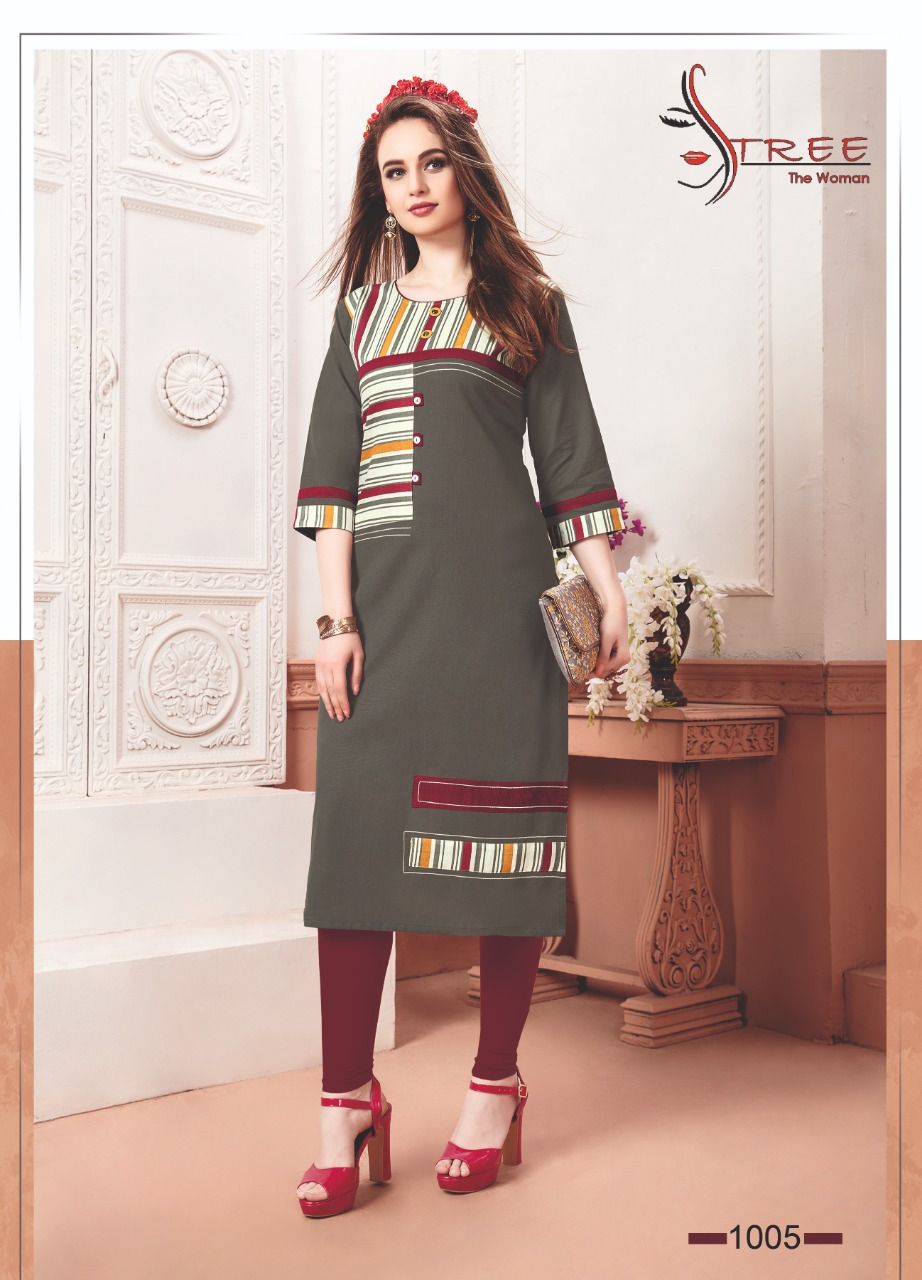 Seona Vol-1 By Stree 1001 To 1006 Series Beautiful Stylish Colorful Fancy Party Wear & Ethnic Wear & Ready To Wear Heavy Cotton Flex Printed Kurtis At Wholesale Price