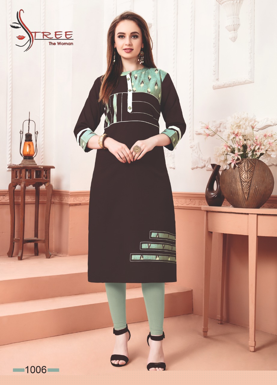 Seona Vol-1 By Stree 1001 To 1006 Series Beautiful Stylish Colorful Fancy Party Wear & Ethnic Wear & Ready To Wear Heavy Cotton Flex Printed Kurtis At Wholesale Price