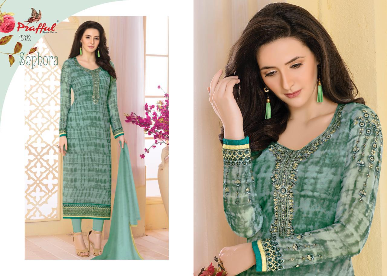 Sephora By Prafful 15820 To 15829 Series Beautiful Stylish Fancy Colorful Casual Wear & Ethnic Wear & Ready To Wear Georgette Print And Embroidered Dresses At Wholesale Price