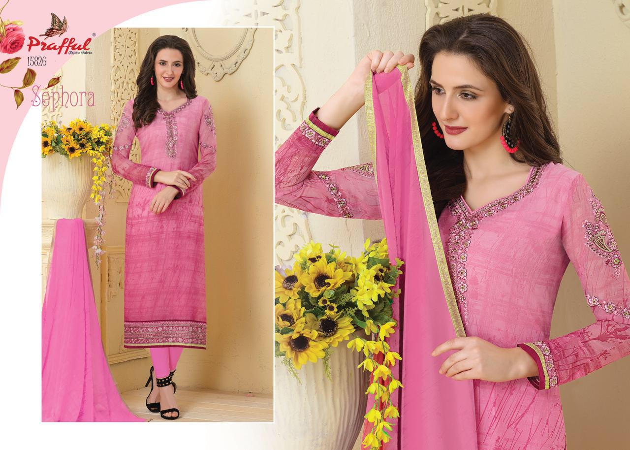 Sephora By Prafful 15820 To 15829 Series Beautiful Stylish Fancy Colorful Casual Wear & Ethnic Wear & Ready To Wear Georgette Print And Embroidered Dresses At Wholesale Price