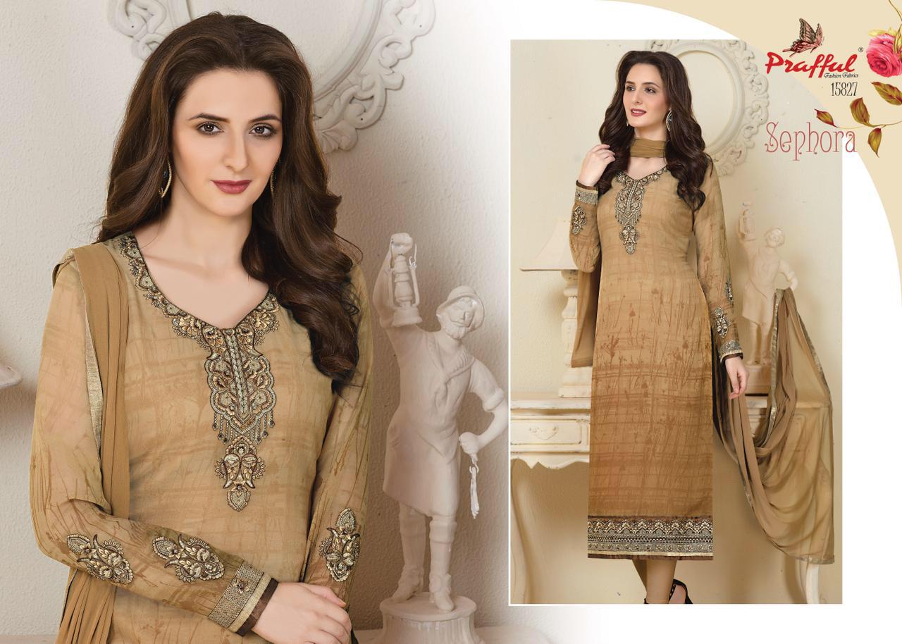 Sephora By Prafful 15820 To 15829 Series Beautiful Stylish Fancy Colorful Casual Wear & Ethnic Wear & Ready To Wear Georgette Print And Embroidered Dresses At Wholesale Price