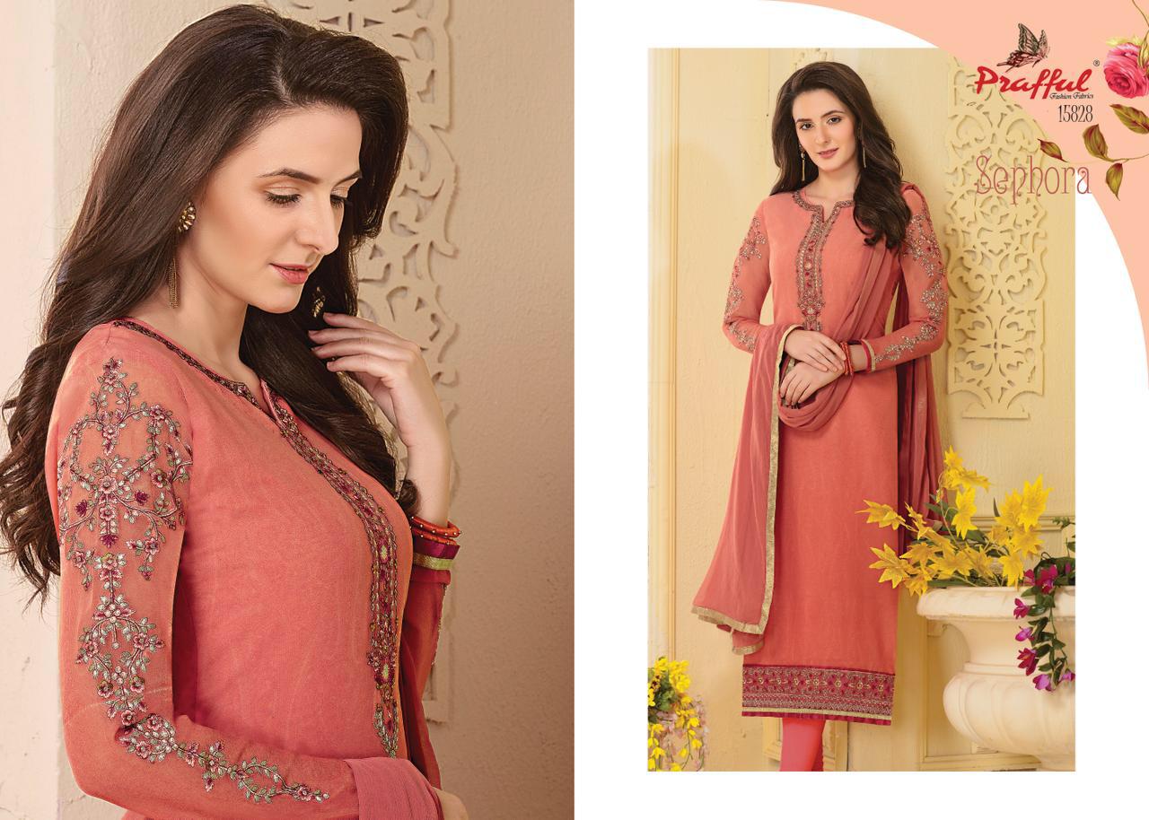 Sephora By Prafful 15820 To 15829 Series Beautiful Stylish Fancy Colorful Casual Wear & Ethnic Wear & Ready To Wear Georgette Print And Embroidered Dresses At Wholesale Price