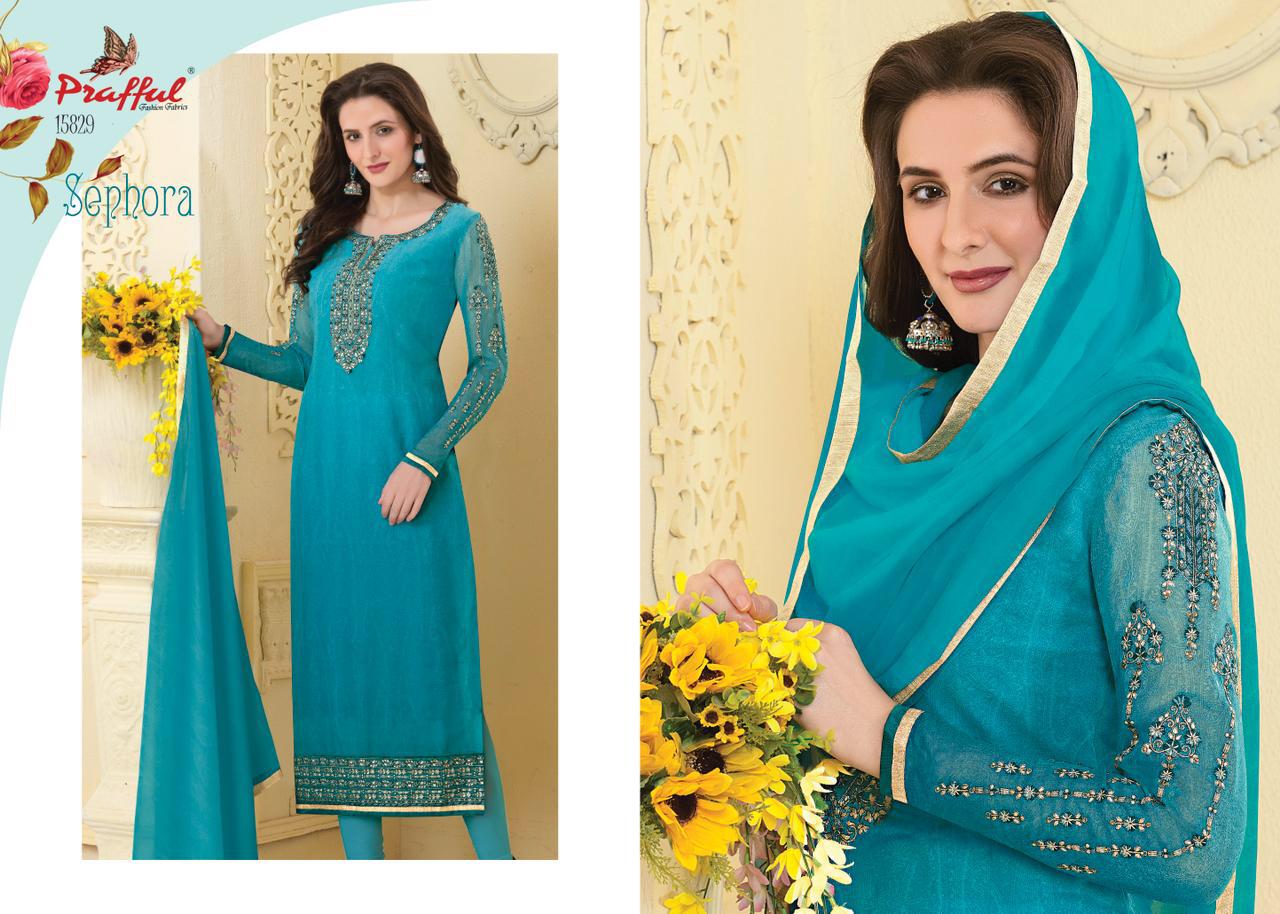 Sephora By Prafful 15820 To 15829 Series Beautiful Stylish Fancy Colorful Casual Wear & Ethnic Wear & Ready To Wear Georgette Print And Embroidered Dresses At Wholesale Price