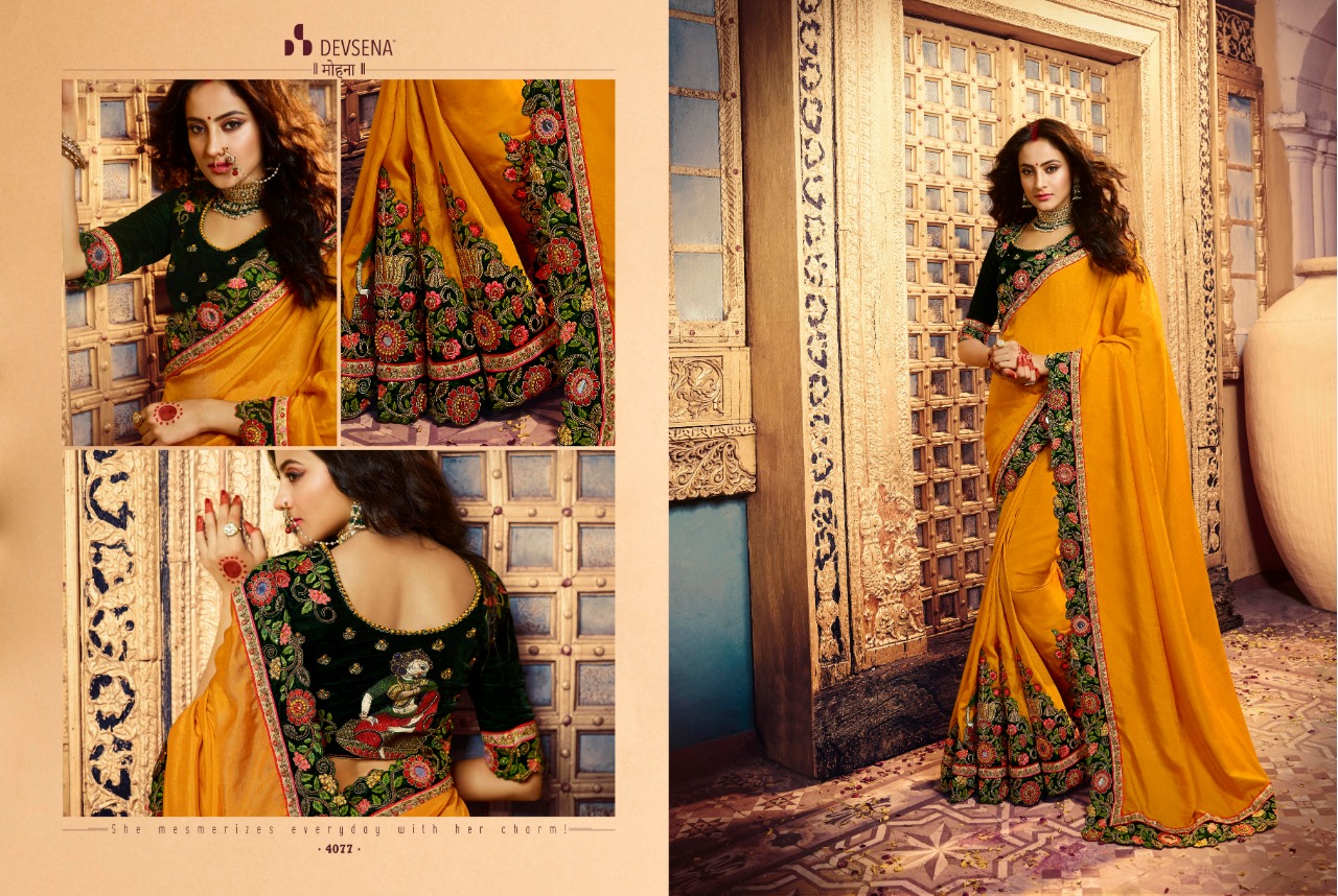Devsena Vol-7 By Fashid Wholesale 4077 To 4089 Series Indian Traditional Wear Collection Beautiful Stylish Fancy Colorful Party Wear & Occasional Wear Fancy Embroidered Sarees At Wholesale Price
