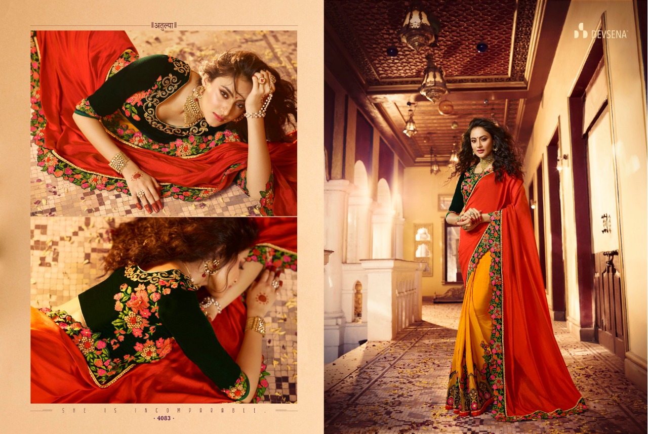 Devsena Vol-7 By Fashid Wholesale 4077 To 4089 Series Indian Traditional Wear Collection Beautiful Stylish Fancy Colorful Party Wear & Occasional Wear Fancy Embroidered Sarees At Wholesale Price