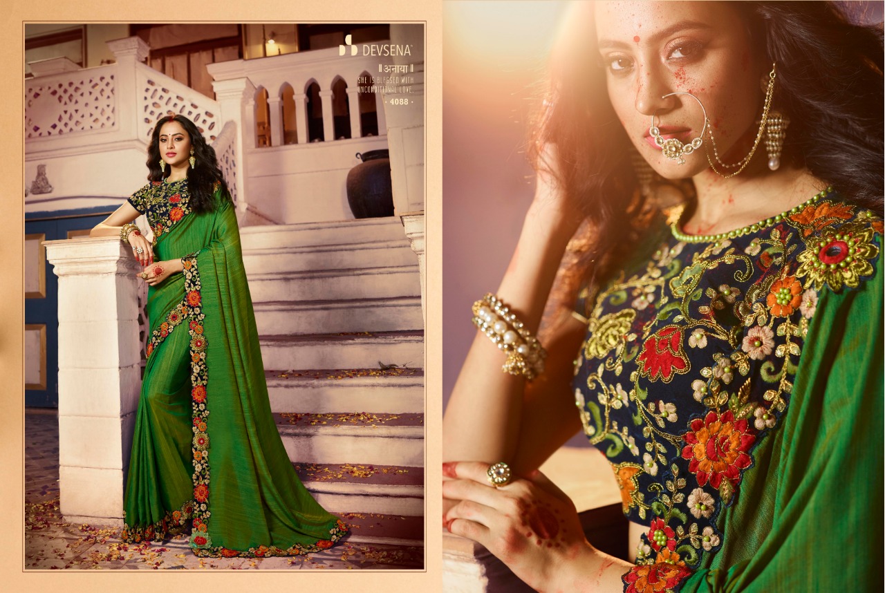 Devsena Vol-7 By Fashid Wholesale 4077 To 4089 Series Indian Traditional Wear Collection Beautiful Stylish Fancy Colorful Party Wear & Occasional Wear Fancy Embroidered Sarees At Wholesale Price