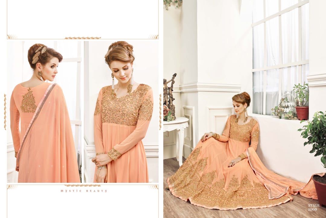 Shabana By Zaira 1009 To 1012 Series Designer Anarkali Suits Bridal Collection Colorful Stylish Fancy Party Wear & Occasional Wear Georgette Embroidered Dresses At Wholesale Price