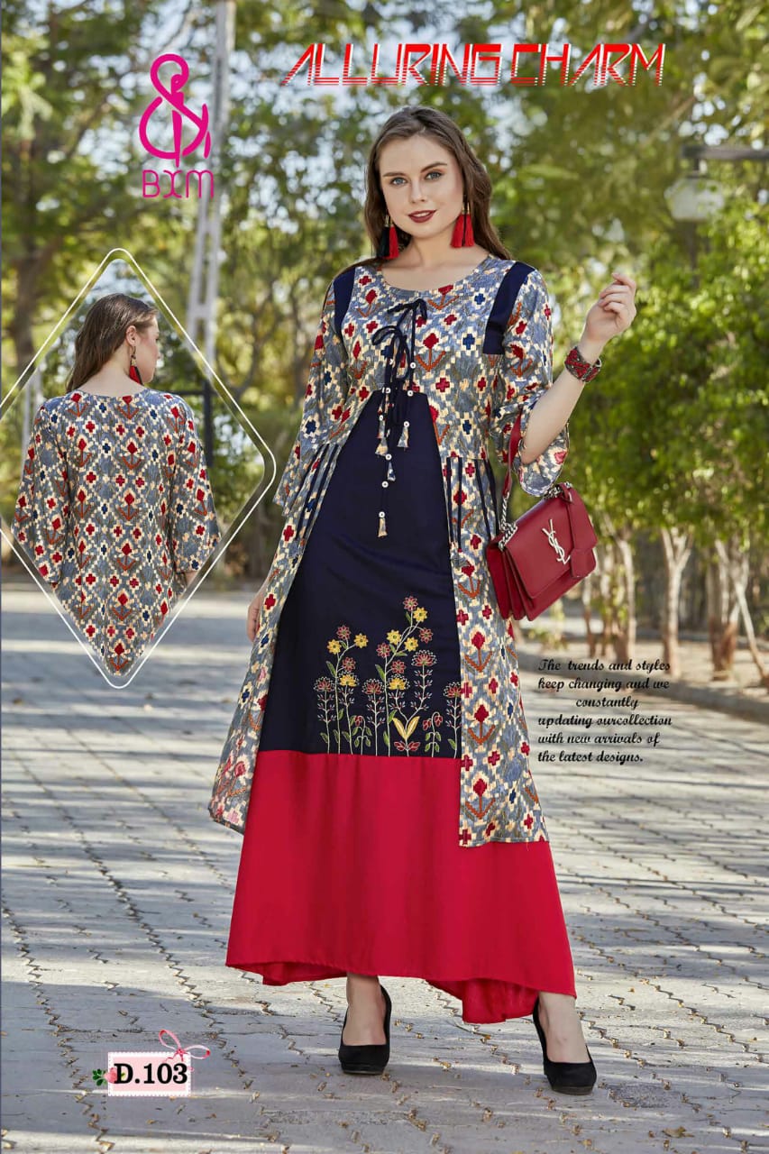 Shagun Vol-1 By Bxm 101 To 109 Series Stylish Fancy Beautiful Colorful Casual Wear & Ethnic Wear Heavy Rayon Printed Kurtis At Wholesale Price
