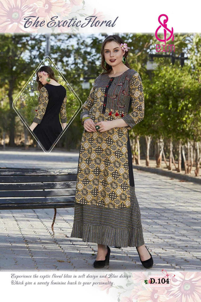 Shagun Vol-1 By Bxm 101 To 109 Series Stylish Fancy Beautiful Colorful Casual Wear & Ethnic Wear Heavy Rayon Printed Kurtis At Wholesale Price