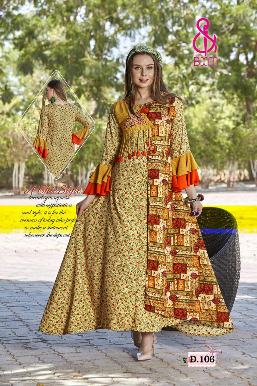 Shagun Vol-1 By Bxm 101 To 109 Series Stylish Fancy Beautiful Colorful Casual Wear & Ethnic Wear Heavy Rayon Printed Kurtis At Wholesale Price
