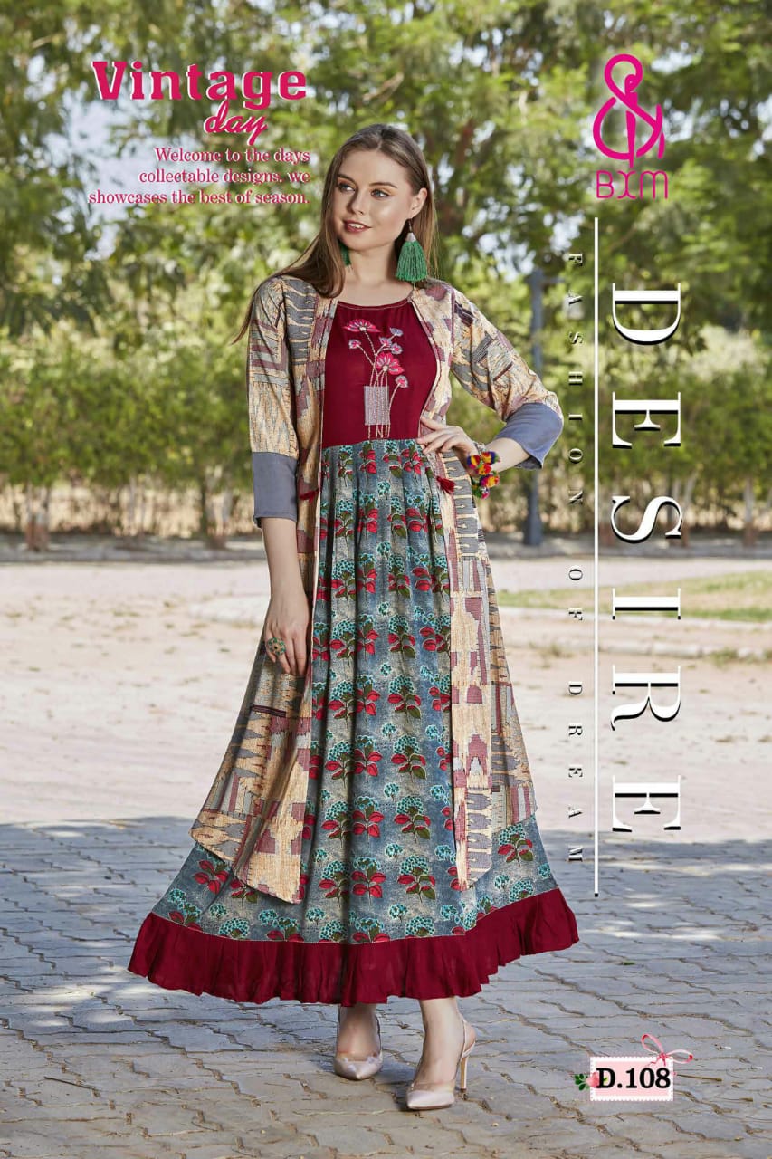 Shagun Vol-1 By Bxm 101 To 109 Series Stylish Fancy Beautiful Colorful Casual Wear & Ethnic Wear Heavy Rayon Printed Kurtis At Wholesale Price