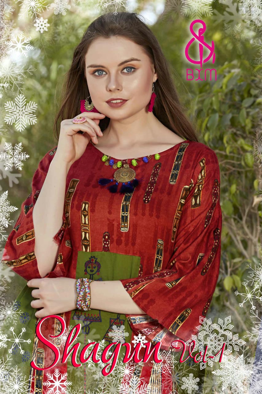 Shagun Vol-1 By Bxm 101 To 109 Series Stylish Fancy Beautiful Colorful Casual Wear & Ethnic Wear Heavy Rayon Printed Kurtis At Wholesale Price