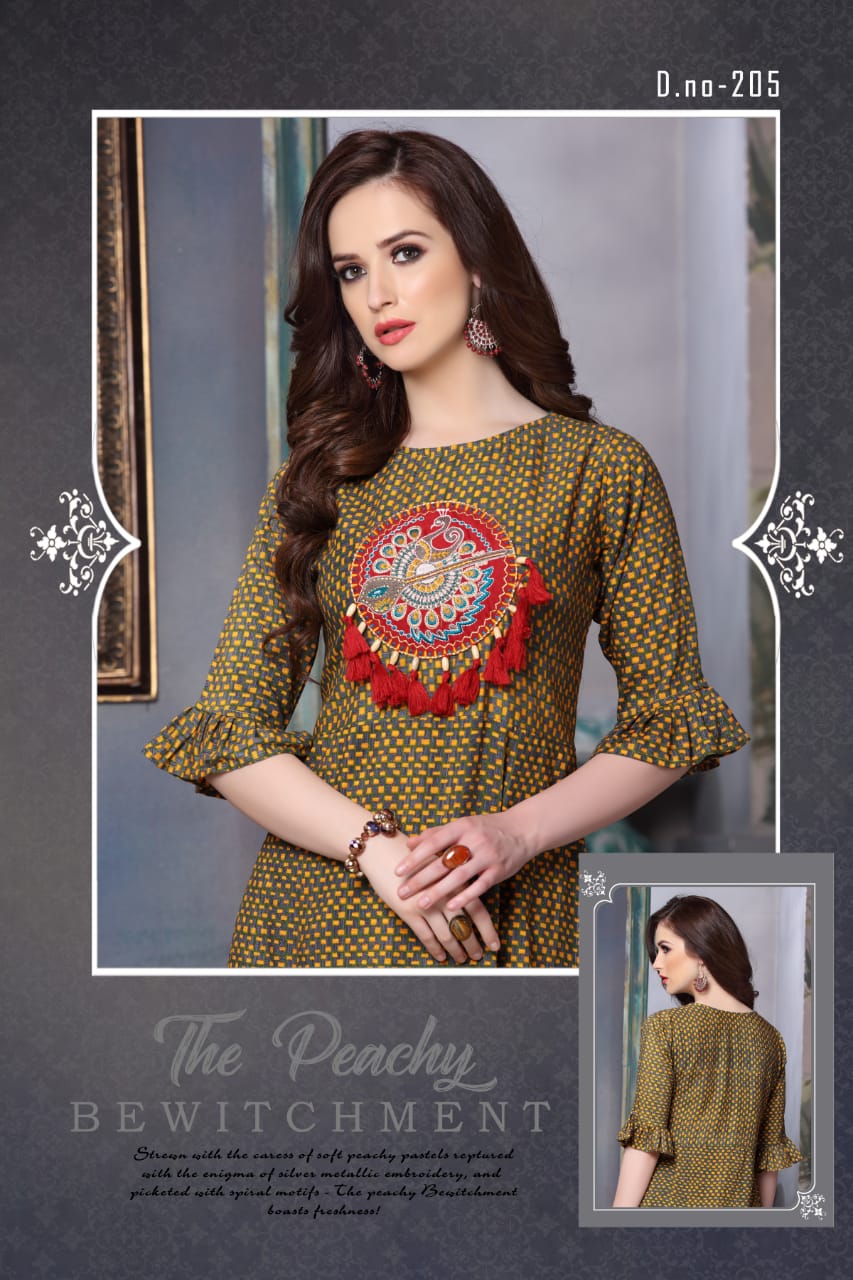 Shagun Vol-2 By Mxn 201 To 209 Series Stylish Fancy Beautiful Colorful Casual Wear & Ethnic Wear Heavy Rayon Printed Kurtis At Wholesale Price