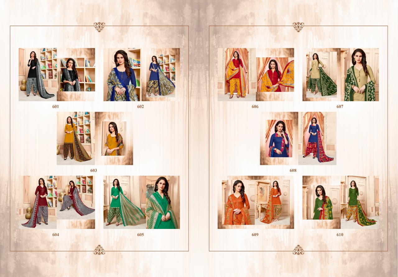 Shahi Patiyala By Jiyaan Creation 601 To 610 Series Beautiful Suits Stylish Fancy Colorful Casual Wear & Ethnic Wear Pure Cotton Printed Dresses At Wholesale Price