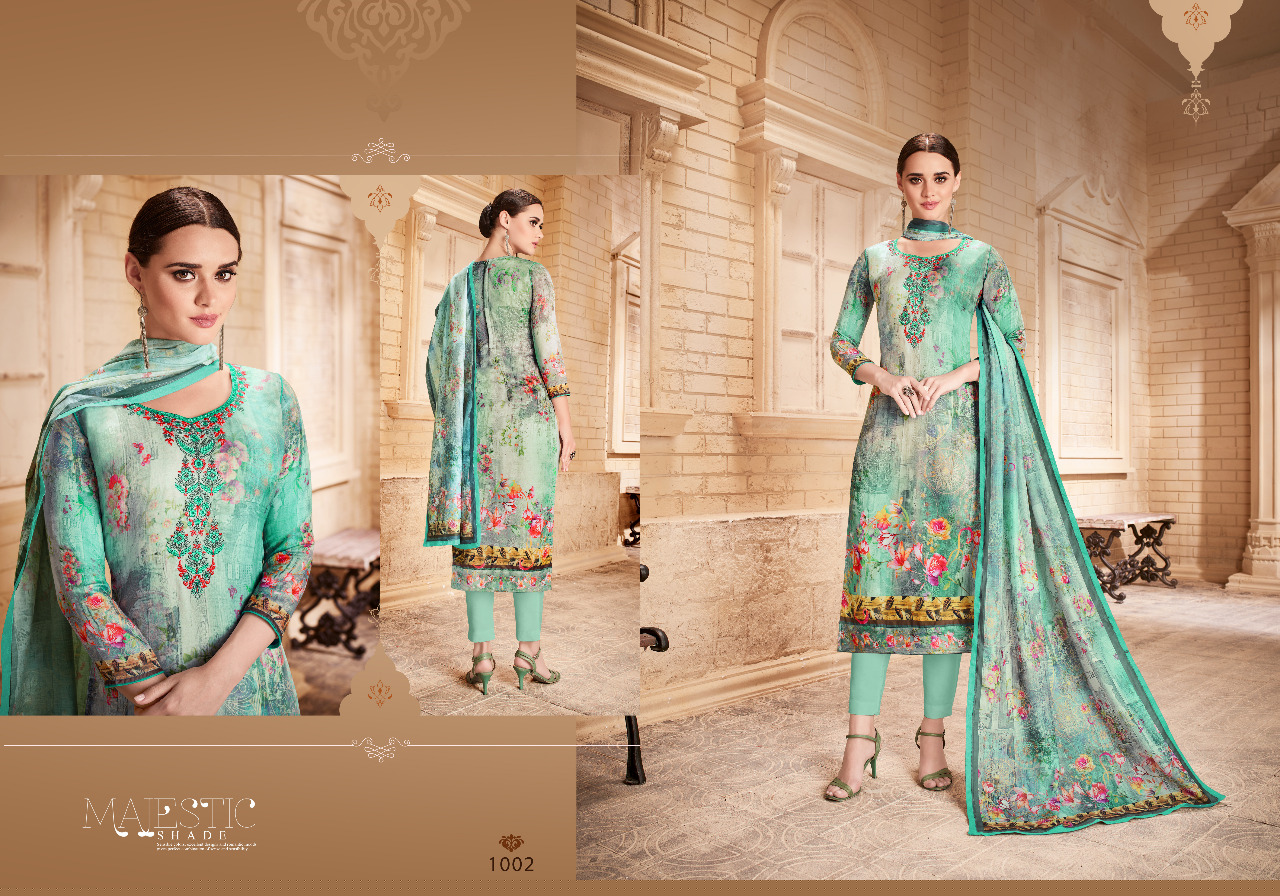 Shahida By Zaira 1001 To 1006 Series Beautiful Pakistani Suits Designer Fancy Colorful Stylish Party Wear & Ethnic Wear Muslin Satin Neck Embroidered Dresses At Wholesale Price