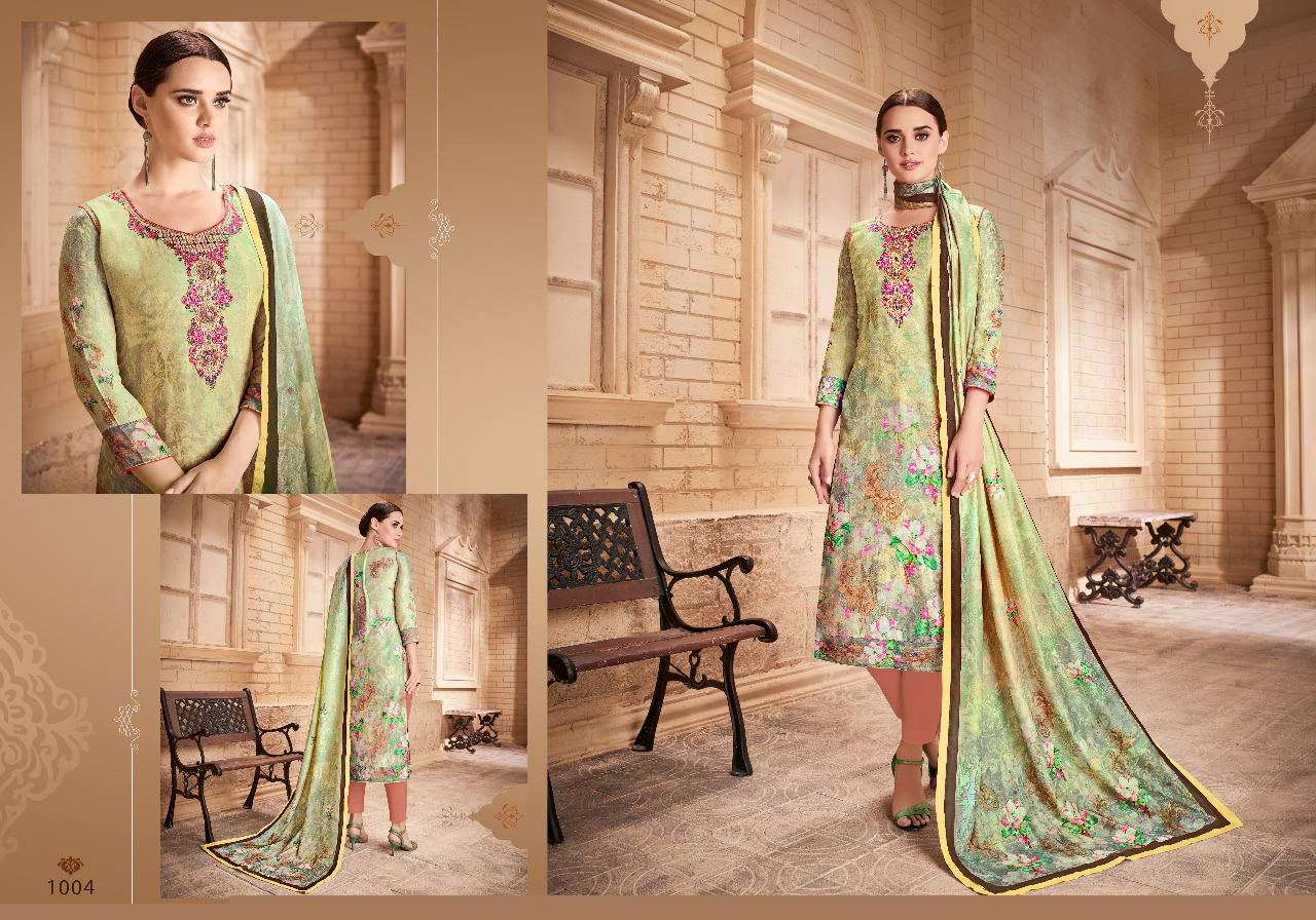 Shahida By Zaira 1001 To 1006 Series Beautiful Pakistani Suits Designer Fancy Colorful Stylish Party Wear & Ethnic Wear Muslin Satin Neck Embroidered Dresses At Wholesale Price