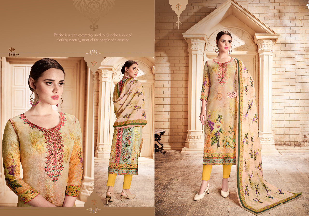 Shahida By Zaira 1001 To 1006 Series Beautiful Pakistani Suits Designer Fancy Colorful Stylish Party Wear & Ethnic Wear Muslin Satin Neck Embroidered Dresses At Wholesale Price