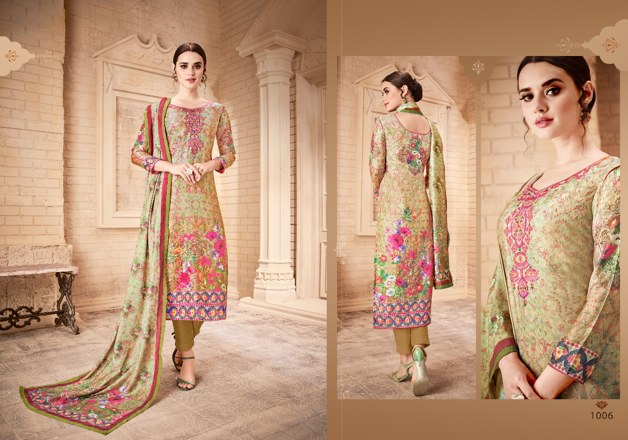 Shahida By Zaira 1001 To 1006 Series Beautiful Pakistani Suits Designer Fancy Colorful Stylish Party Wear & Ethnic Wear Muslin Satin Neck Embroidered Dresses At Wholesale Price