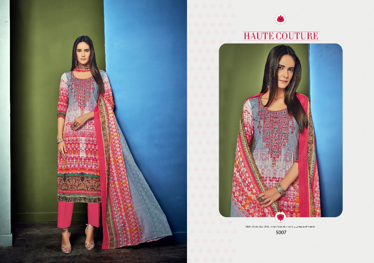 Shahnaz By Shri Vijay 5001 To 5008 Series Beautiful Pakistani Suits Stylish Fancy Colorful Casual Wear & Ethnic Wear Collection Cambric Cotton Dresses At Wholesale Price