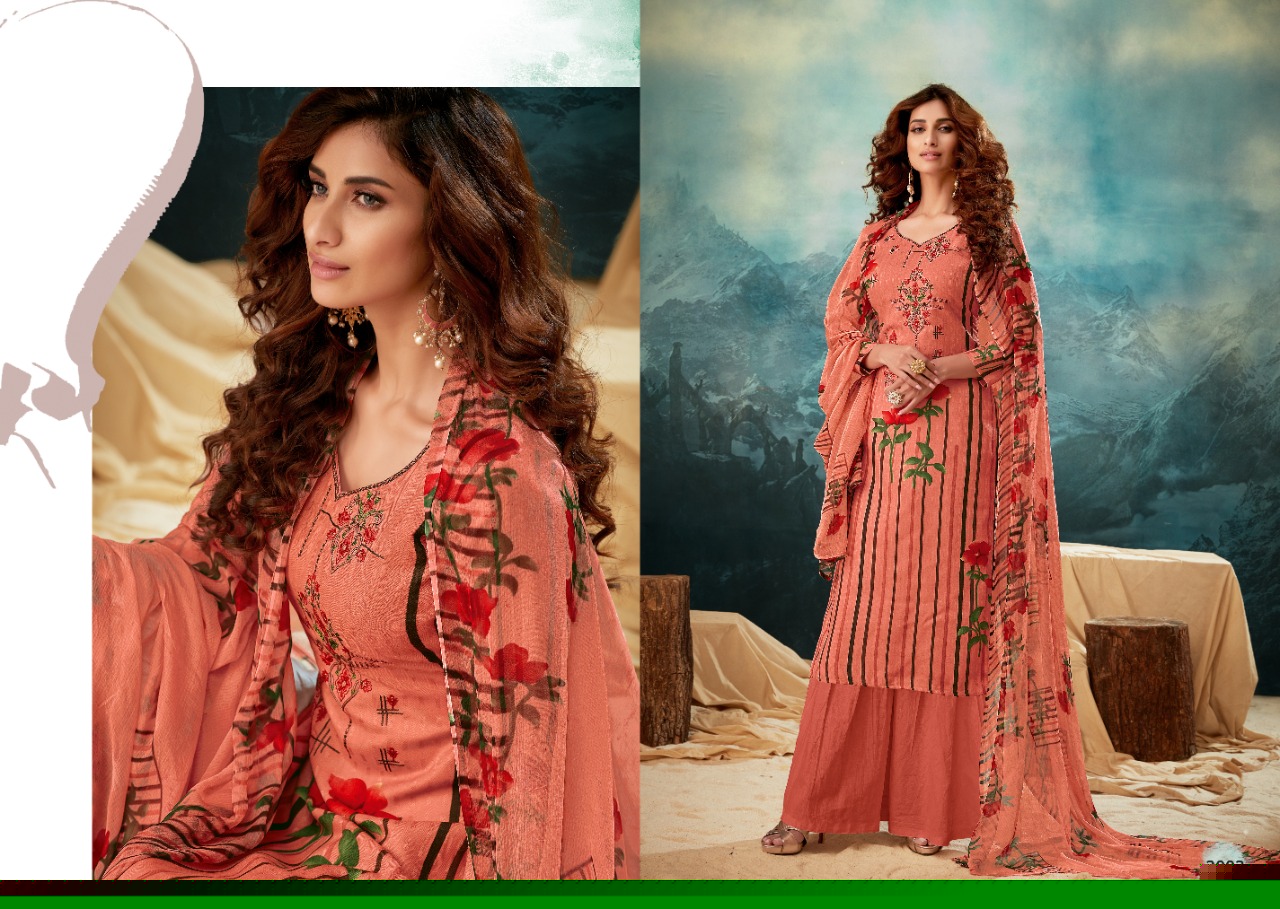 Shalimar By Sumyra 2001 To 2010 Series Beautiful Stylish Fancy Colorful Casual & Party Wear & Ethnic Wear Pure Pashmina Digital Printed With Embroidery Dresses At Wholesale Price