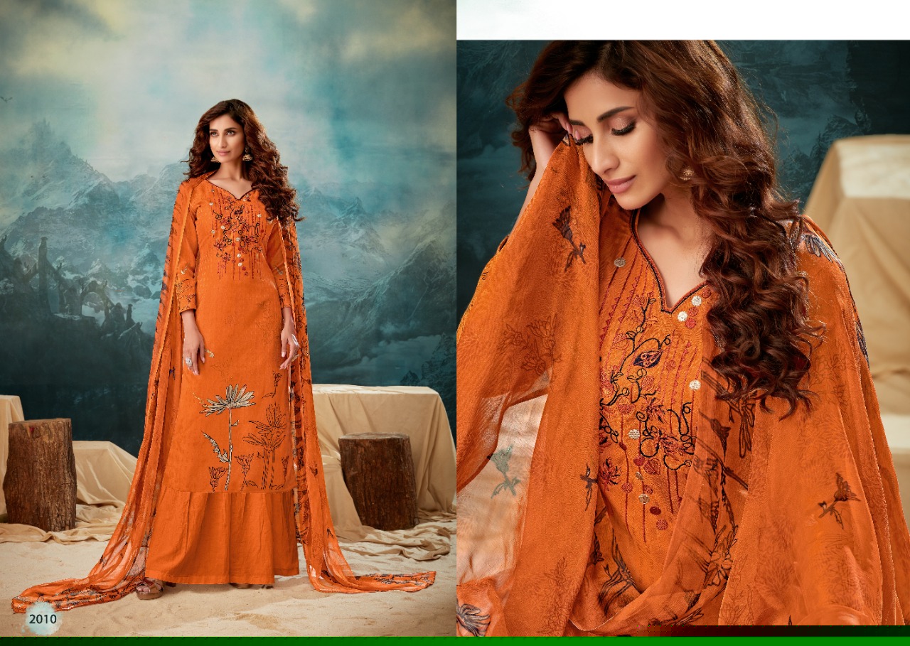 Shalimar By Sumyra 2001 To 2010 Series Beautiful Stylish Fancy Colorful Casual & Party Wear & Ethnic Wear Pure Pashmina Digital Printed With Embroidery Dresses At Wholesale Price