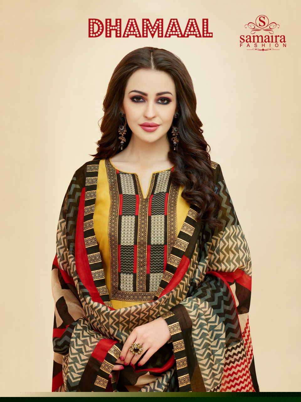 Dhamaal By Samaira Fashion 108 To 114 Series Beautiful Suits Colorful Stylish Fancy Casual Wear & Ethnic Wear Pure Cotton With Digital Neck & Daman Dresses At Wholesale Price