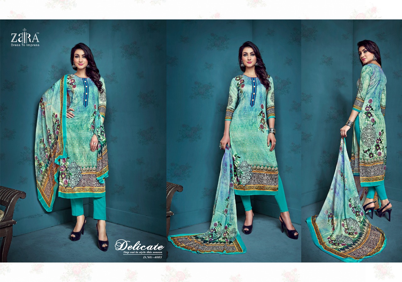 Shanaya By Zaira 4001 To 4006 Series Beautiful Suits Collection Beautiful Stylish Fancy Colorful Casual Wear & Ethnic Wear Cotton Satin Dresses At Wholesale Price