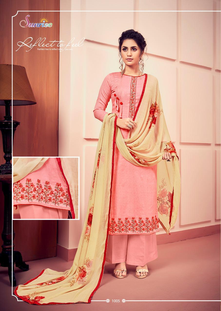 Shanvi By Sunrise Creation 1001 To 1009 Series Beautiful Pakistani Suits Stylish Fancy Colorful Party Wear & Ethnic Wear Glace Cotton With Embroidery Dresses At Wholesale Price