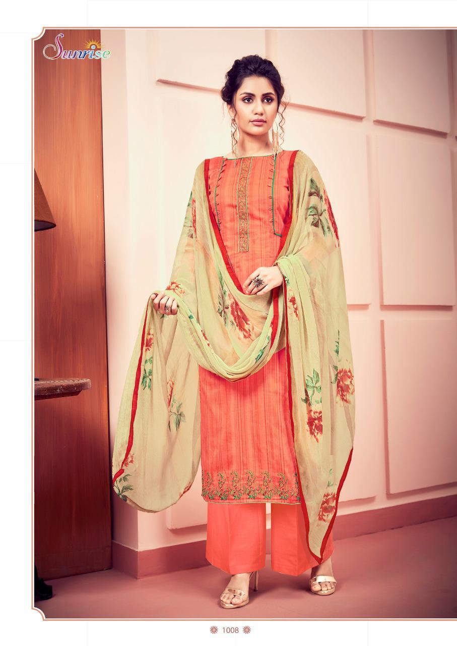 Shanvi By Sunrise Creation 1001 To 1009 Series Beautiful Pakistani Suits Stylish Fancy Colorful Party Wear & Ethnic Wear Glace Cotton With Embroidery Dresses At Wholesale Price