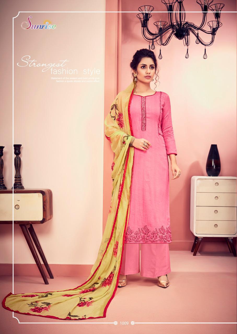 Shanvi By Sunrise Creation 1001 To 1009 Series Beautiful Pakistani Suits Stylish Fancy Colorful Party Wear & Ethnic Wear Glace Cotton With Embroidery Dresses At Wholesale Price