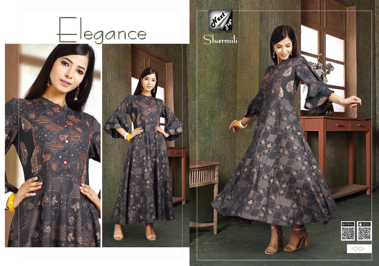 Sharmili By Next Page 1001 To 1008 Series Designer Beautiful Stylish Colorful Fancy Ready To Wear & Casual Wear & Ethnic Wear Heavy Rayon And Cotton Kurtis At Wholesale Price