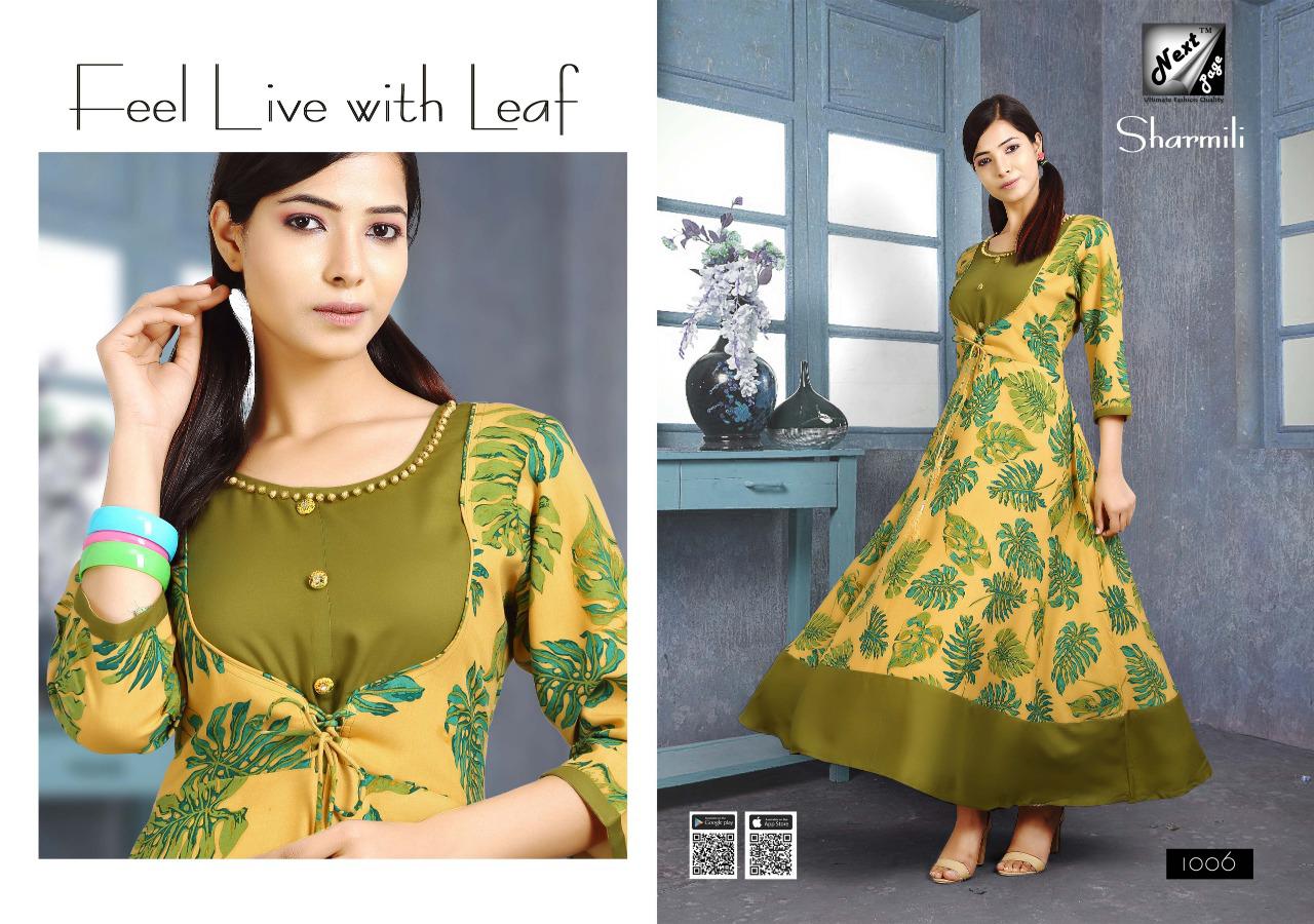 Sharmili By Next Page 1001 To 1008 Series Designer Beautiful Stylish Colorful Fancy Ready To Wear & Casual Wear & Ethnic Wear Heavy Rayon And Cotton Kurtis At Wholesale Price