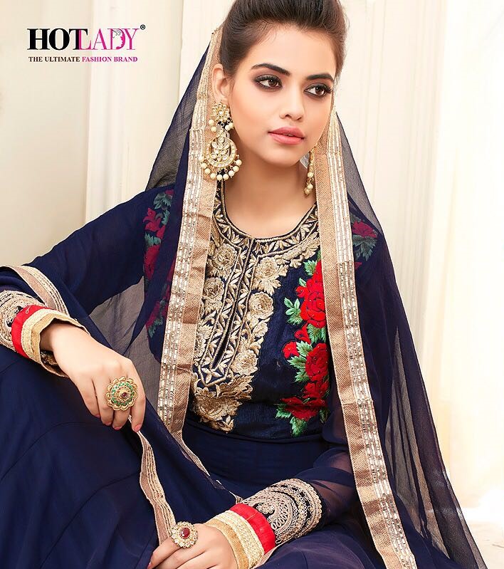 Shemaya Nx By Hot Lady Sc Designer Anarkali Collection Suits Beautiful Stylish Fancy Colorful Party Wear & Occasional Wear Chiffon/ Georgette Dresses At Wholesale Price