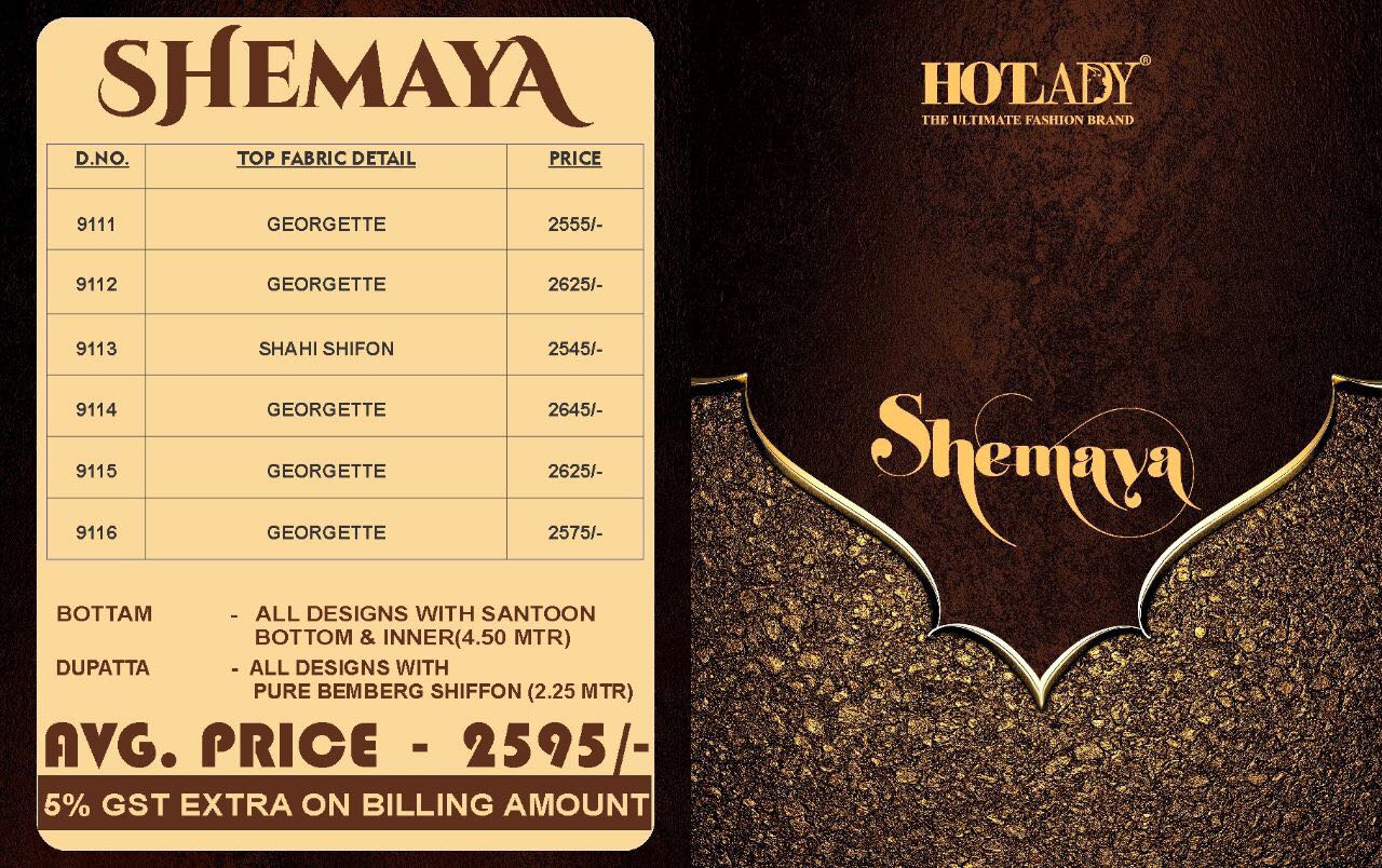 Shemaya Nx By Hot Lady Sc Designer Anarkali Collection Suits Beautiful Stylish Fancy Colorful Party Wear & Occasional Wear Chiffon/ Georgette Dresses At Wholesale Price