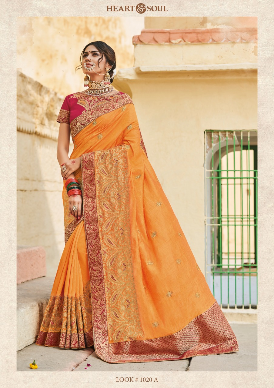Shibani By Heart & Soul 1019 To 1025-b Series Indian Traditional Wear Collection Beautiful Stylish Fancy Colorful Party Wear & Occasional Wear Fancy Sarees At Wholesale Price