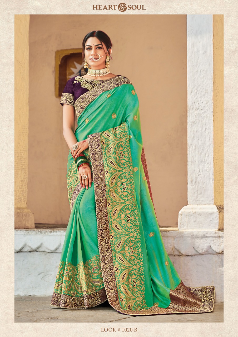 Shibani By Heart & Soul 1019 To 1025-b Series Indian Traditional Wear Collection Beautiful Stylish Fancy Colorful Party Wear & Occasional Wear Fancy Sarees At Wholesale Price