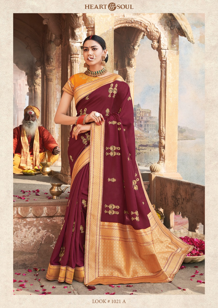 Shibani By Heart & Soul 1019 To 1025-b Series Indian Traditional Wear Collection Beautiful Stylish Fancy Colorful Party Wear & Occasional Wear Fancy Sarees At Wholesale Price