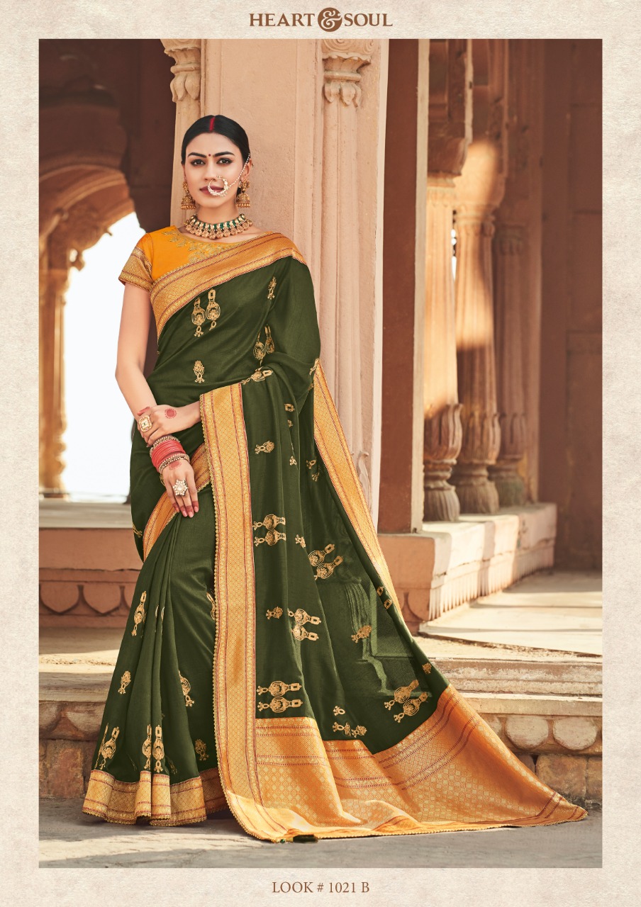 Shibani By Heart & Soul 1019 To 1025-b Series Indian Traditional Wear Collection Beautiful Stylish Fancy Colorful Party Wear & Occasional Wear Fancy Sarees At Wholesale Price
