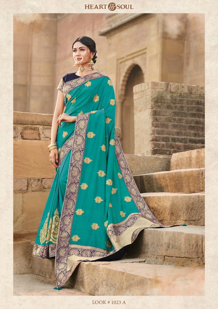 Shibani By Heart & Soul 1019 To 1025-b Series Indian Traditional Wear Collection Beautiful Stylish Fancy Colorful Party Wear & Occasional Wear Fancy Sarees At Wholesale Price