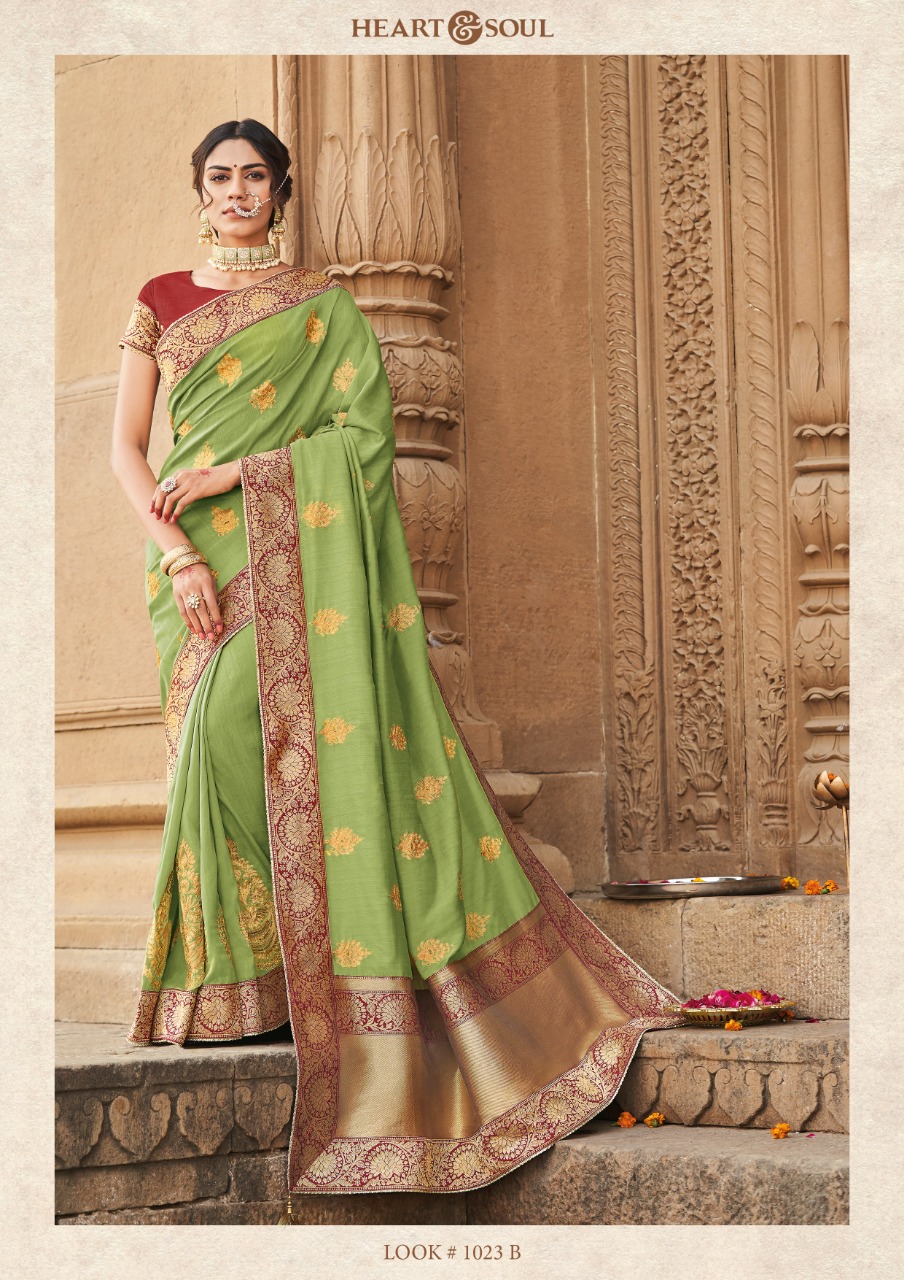 Shibani By Heart & Soul 1019 To 1025-b Series Indian Traditional Wear Collection Beautiful Stylish Fancy Colorful Party Wear & Occasional Wear Fancy Sarees At Wholesale Price