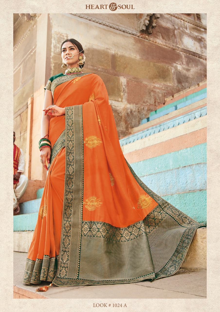 Shibani By Heart & Soul 1019 To 1025-b Series Indian Traditional Wear Collection Beautiful Stylish Fancy Colorful Party Wear & Occasional Wear Fancy Sarees At Wholesale Price