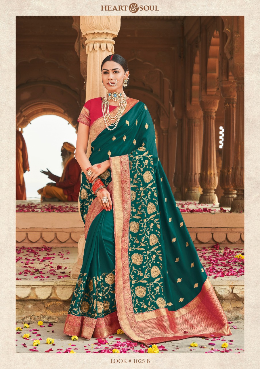Shibani By Heart & Soul 1019 To 1025-b Series Indian Traditional Wear Collection Beautiful Stylish Fancy Colorful Party Wear & Occasional Wear Fancy Sarees At Wholesale Price