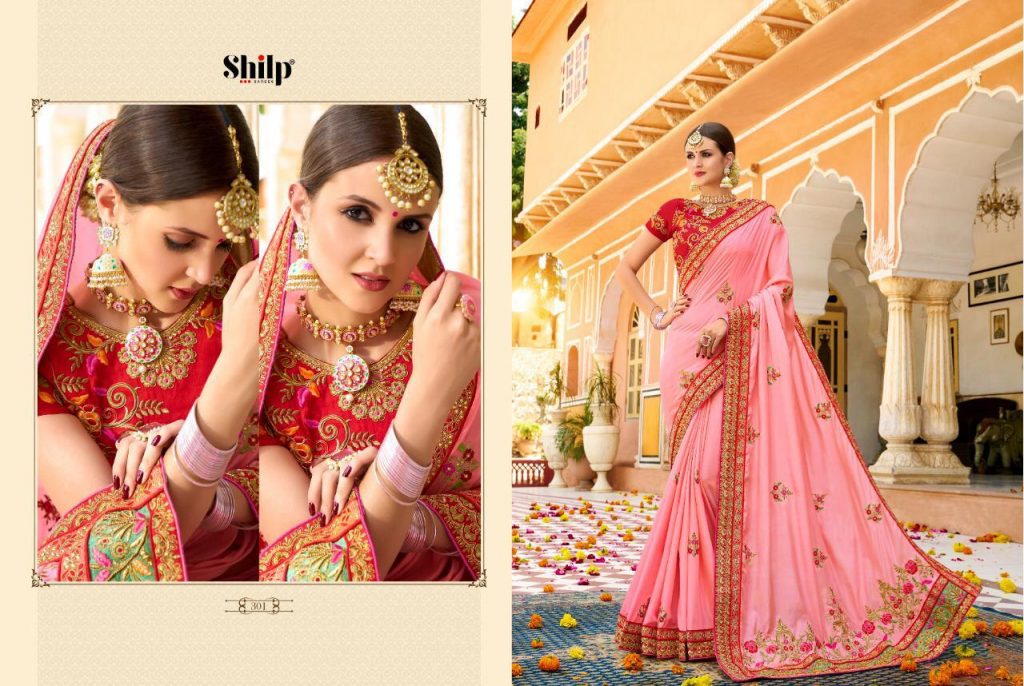 Shilp Vol-3 By Shilp Sarees 301 To 312 Series Indian Traditional Wear Collection Beautiful Stylish Fancy Colorful Party Wear & Occasional Wear Fancy Silk Sarees At Wholesale Price